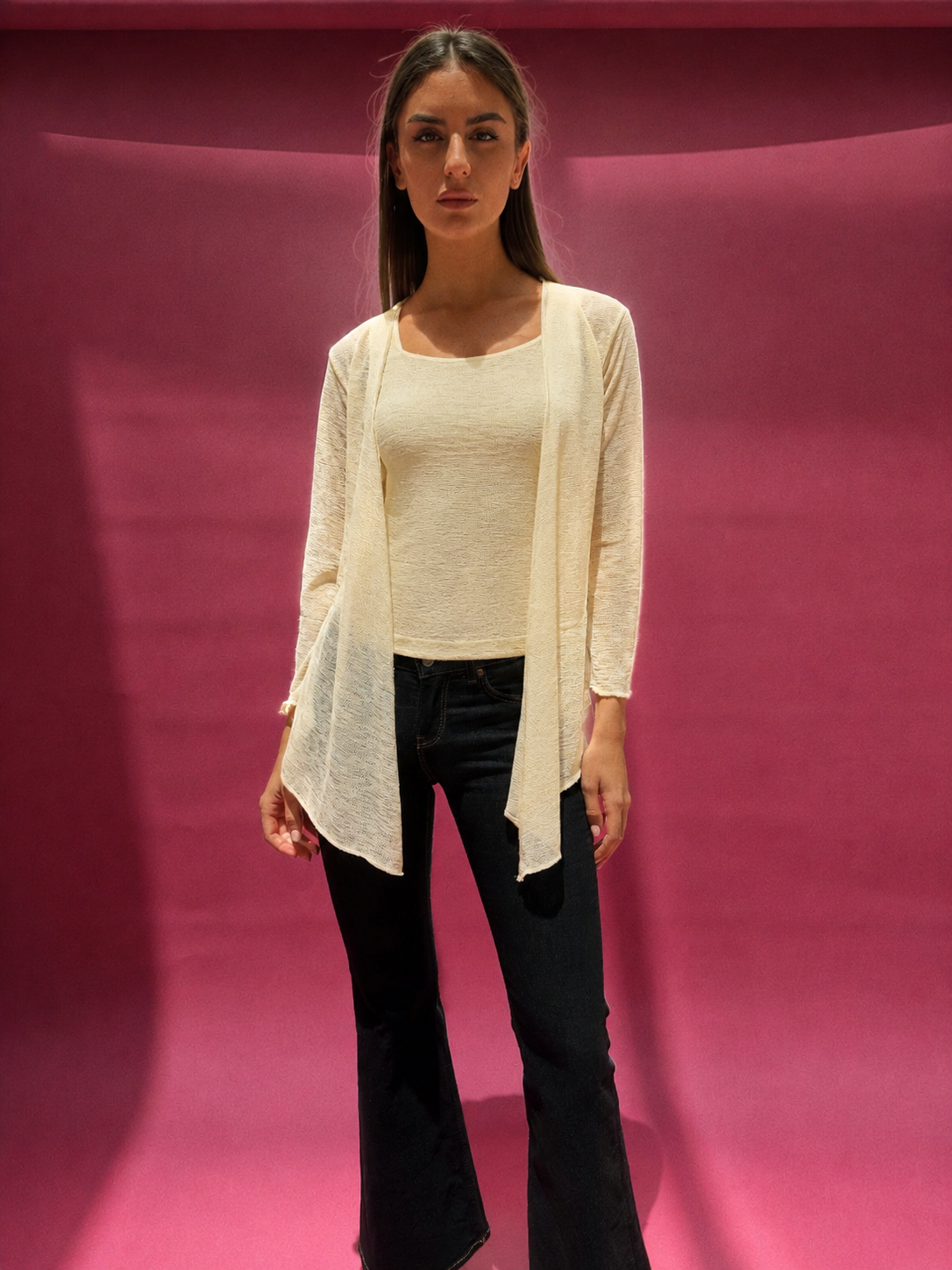 Slub knit set